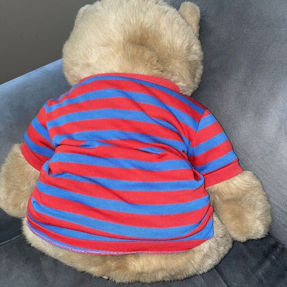 Vintage Avanti Applause Teddy Bear Plush Italy Jockline Shower Nursery 1985 15" - Picture 4 of 12